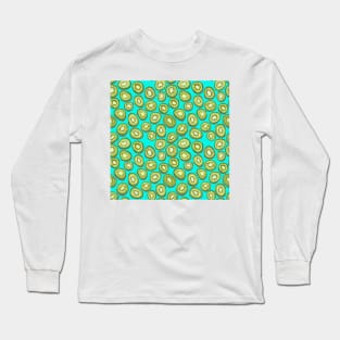 Kiwi on Aqua Long Sleeve T-Shirt